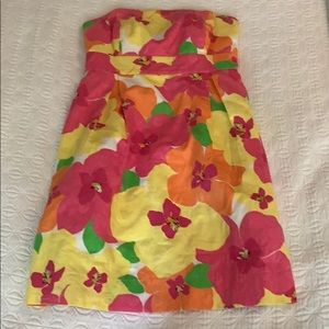 Lilly Pulitzer strapless floral dress